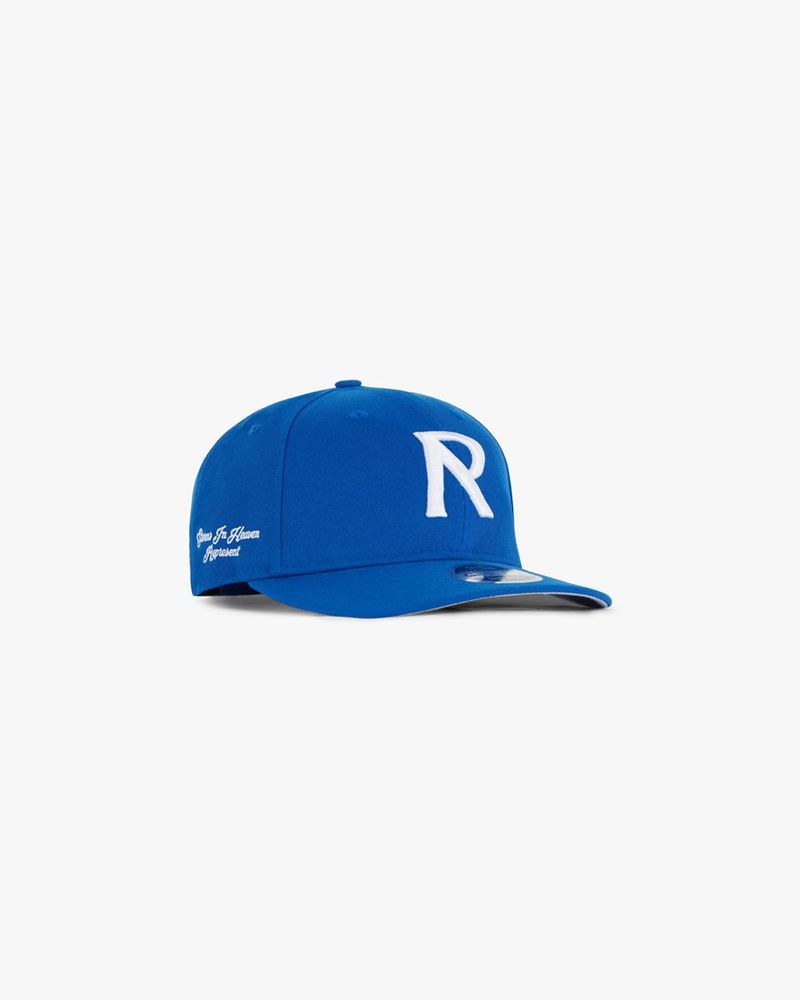 Men's Represent Initial New Era Retro Crown 9fifty Cap Blue | UK-DAHLY9357