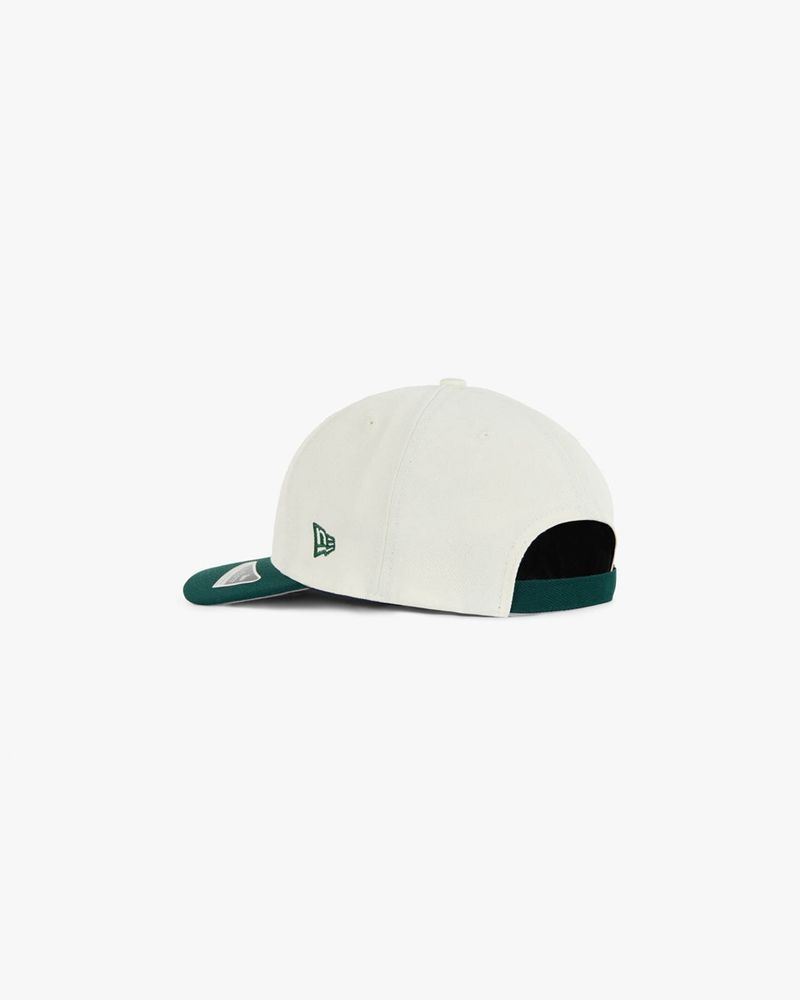 Men's Represent Initial New Era Retro Crown 9fifty Cap Cream / Green | UK-BHVJK6825