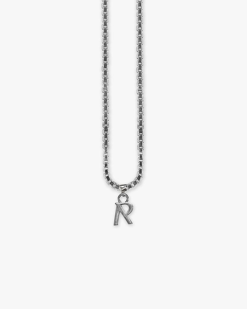 Men's Represent Initial Pendant Silver | UK-QLEBY7530