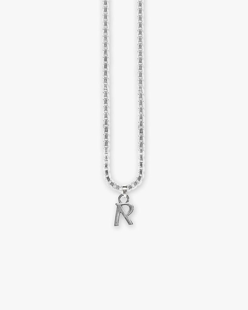 Men's Represent Initial Pendant Silver | UK-JRAOH6401