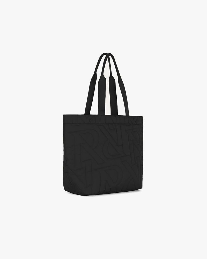 Men's Represent Initial Quilted Tote Bag Black | UK-RKFSY6495