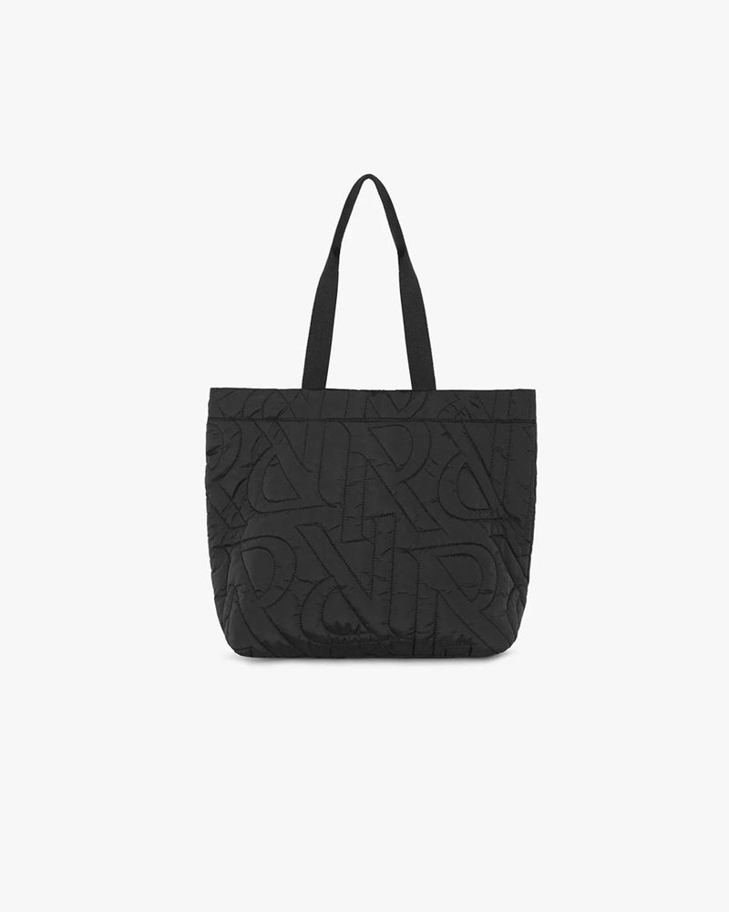 Men\'s Represent Initial Quilted Tote Bag Black | UK-RKFSY6495