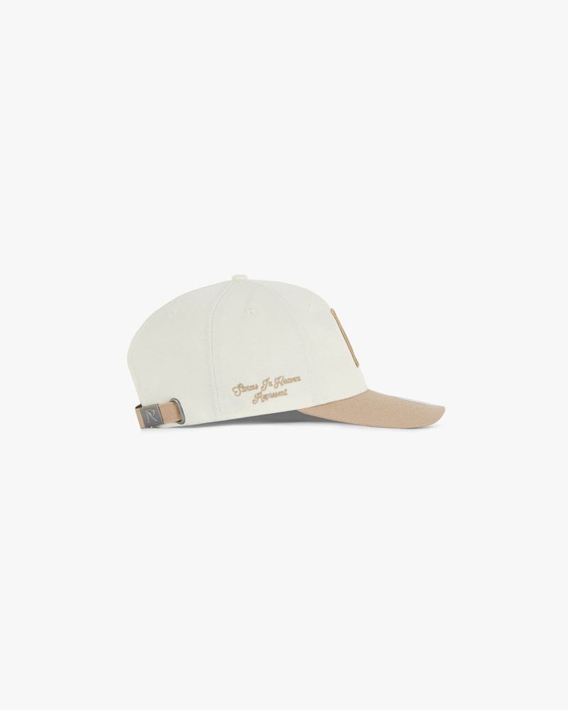 Men's Represent Initial Retro Crown 9fifty Cap Cream / Khaki | UK-LFAIK2703