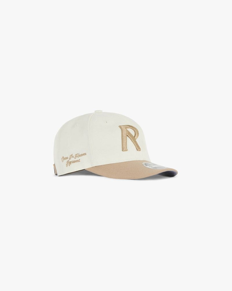 Men's Represent Initial Retro Crown 9fifty Cap Cream / Khaki | UK-LFAIK2703