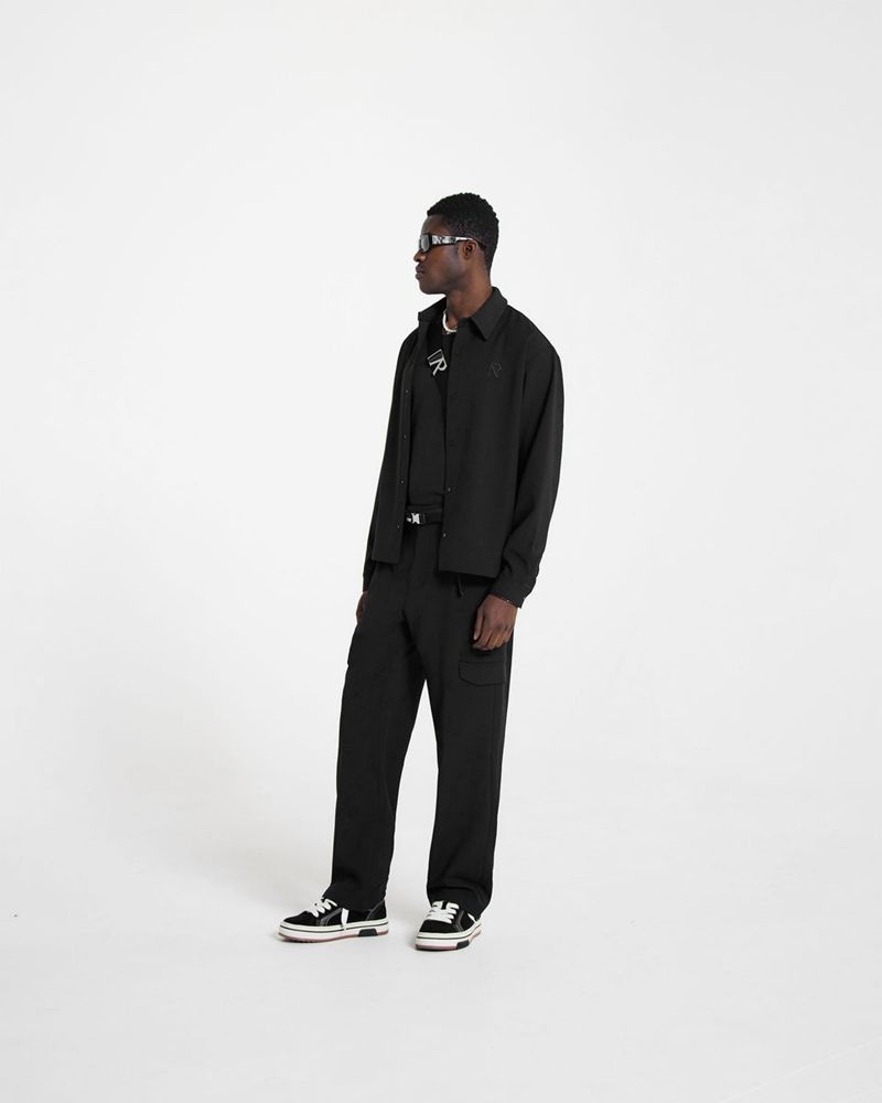 Men's Represent Initial Shirts Black | UK-HFZGL2718