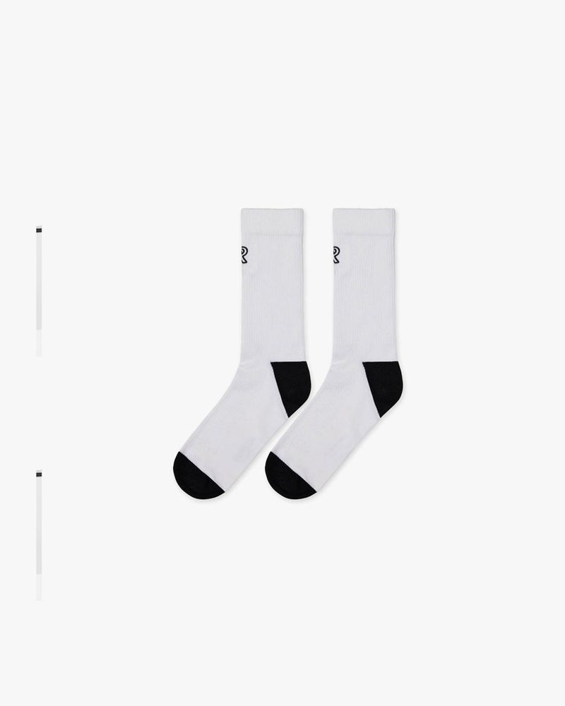 Men's Represent Initial Socks Black / White | UK-PCGEO8493