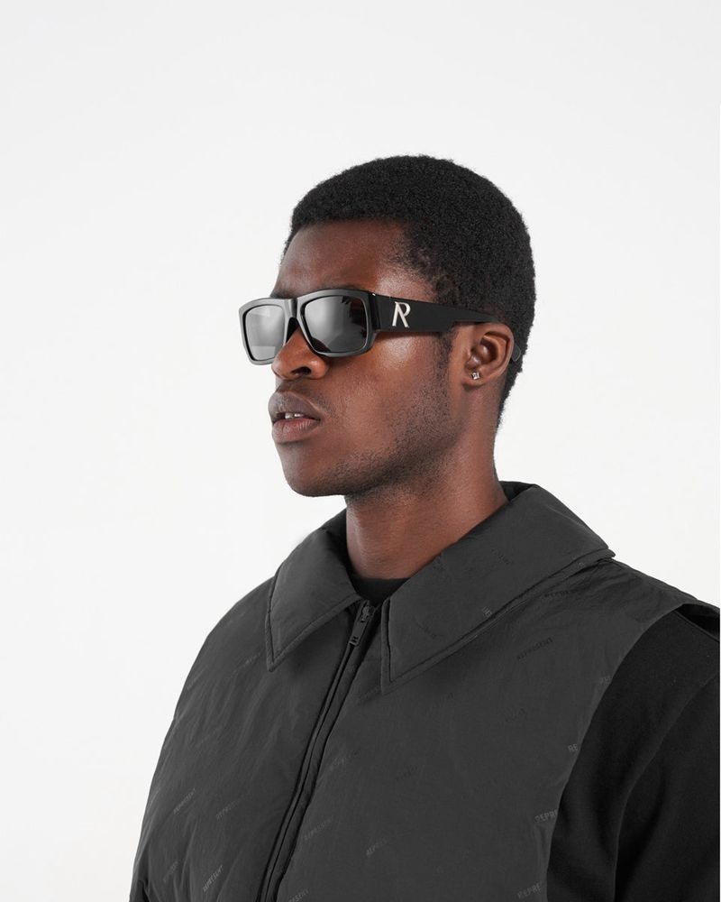 Men's Represent Initial Sunglasses Black | UK-EFBVW4219