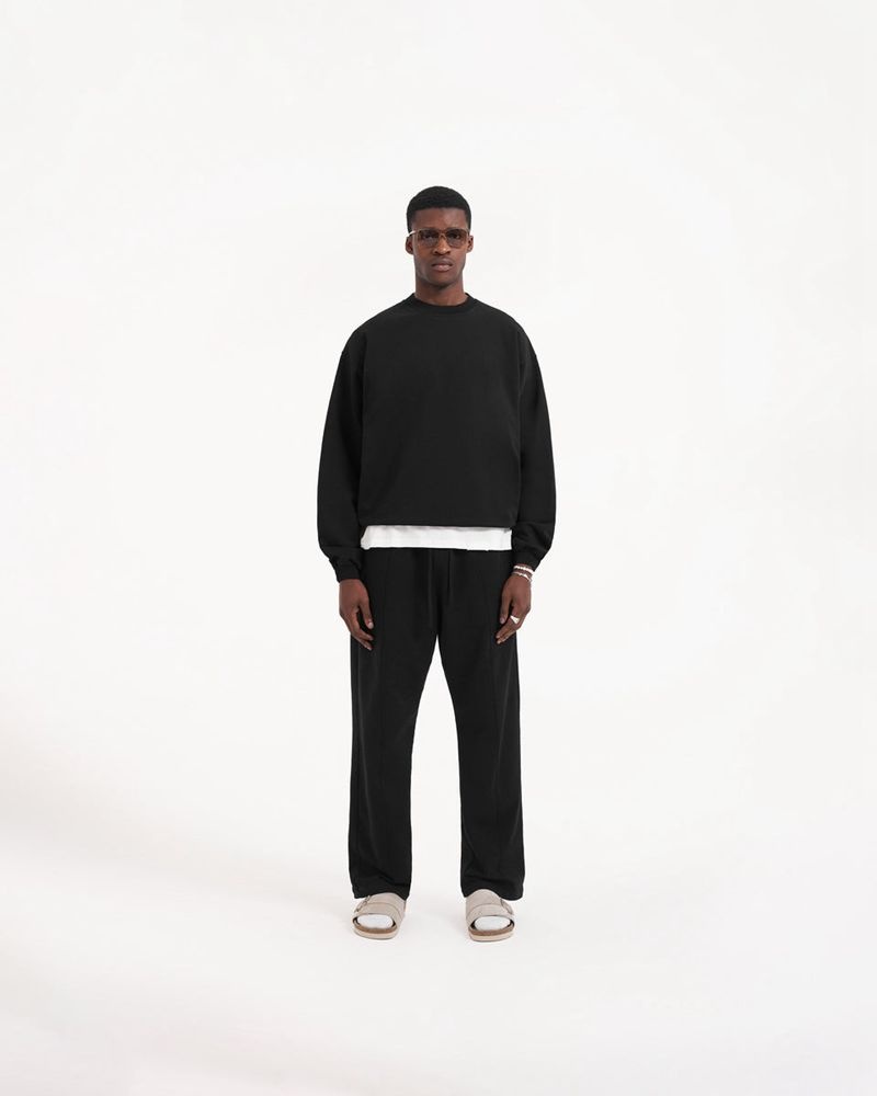 Men's Represent Initial Sweater Black | UK-SKZCH0371