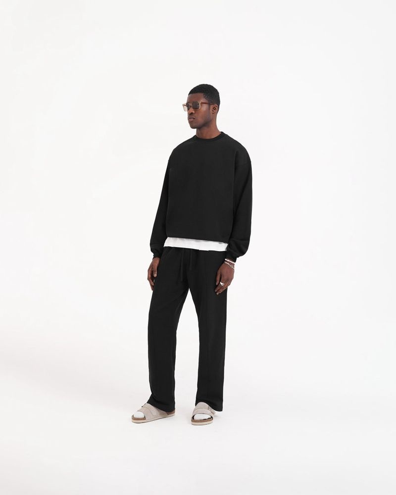 Men's Represent Initial Sweater Black | UK-SKZCH0371