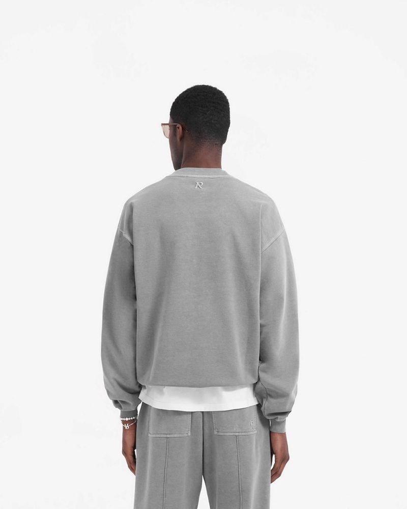 Men's Represent Initial Sweater Grey | UK-CTBQS0925