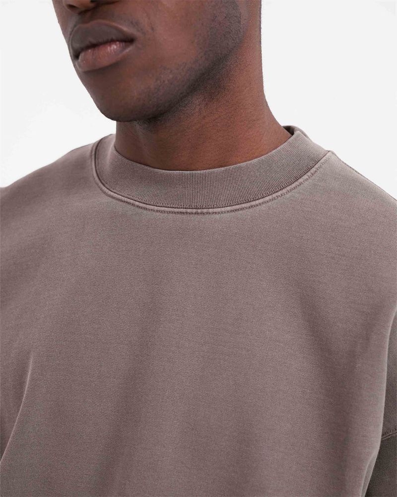 Men's Represent Initial Sweater Taupe | UK-FGTNK8354