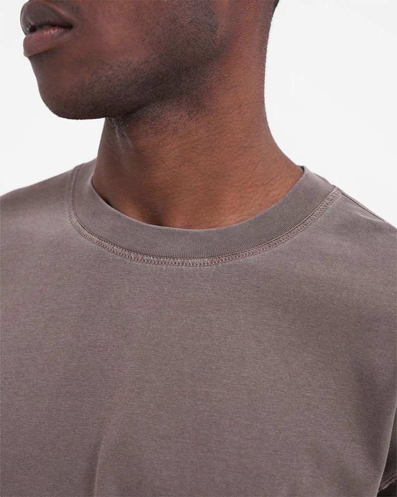 Men's Represent Initial T-Shirt Taupe | UK-CSGLK7968