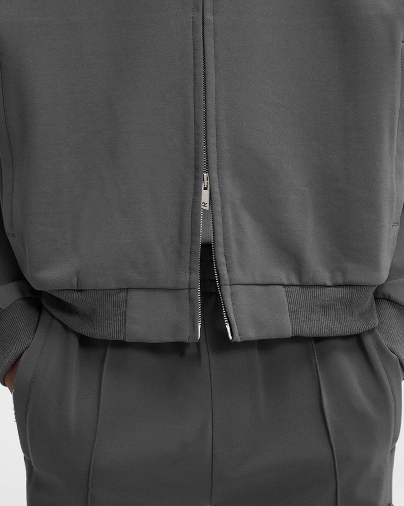 Men's Represent Initial Tracksuit Jacket Grey | UK-DKAYC3168