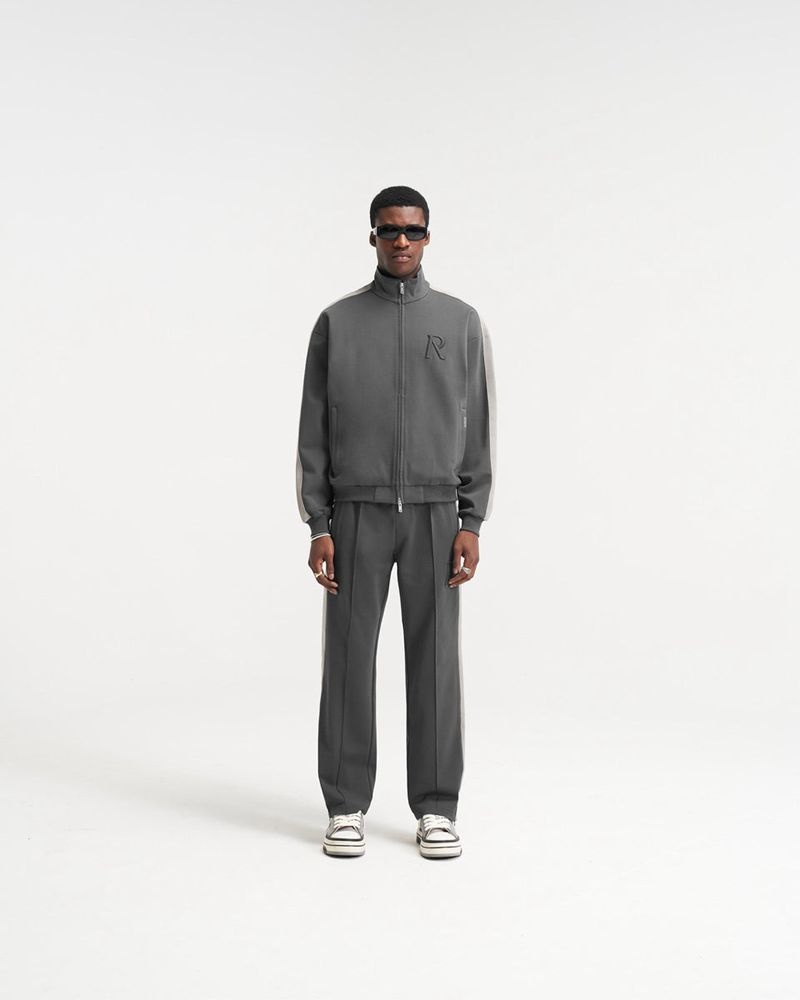 Men's Represent Initial Tracksuit Jacket Grey | UK-DKAYC3168