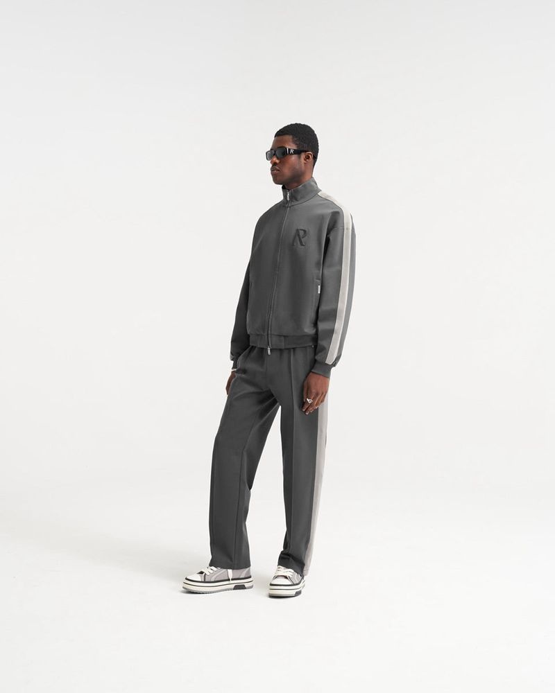 Men's Represent Initial Tracksuit Jacket Grey | UK-DKAYC3168