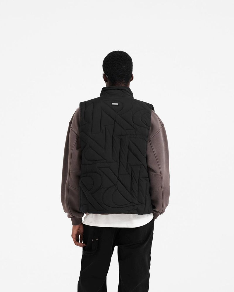 Men's Represent Initial Vest Black | UK-VBSNC4720