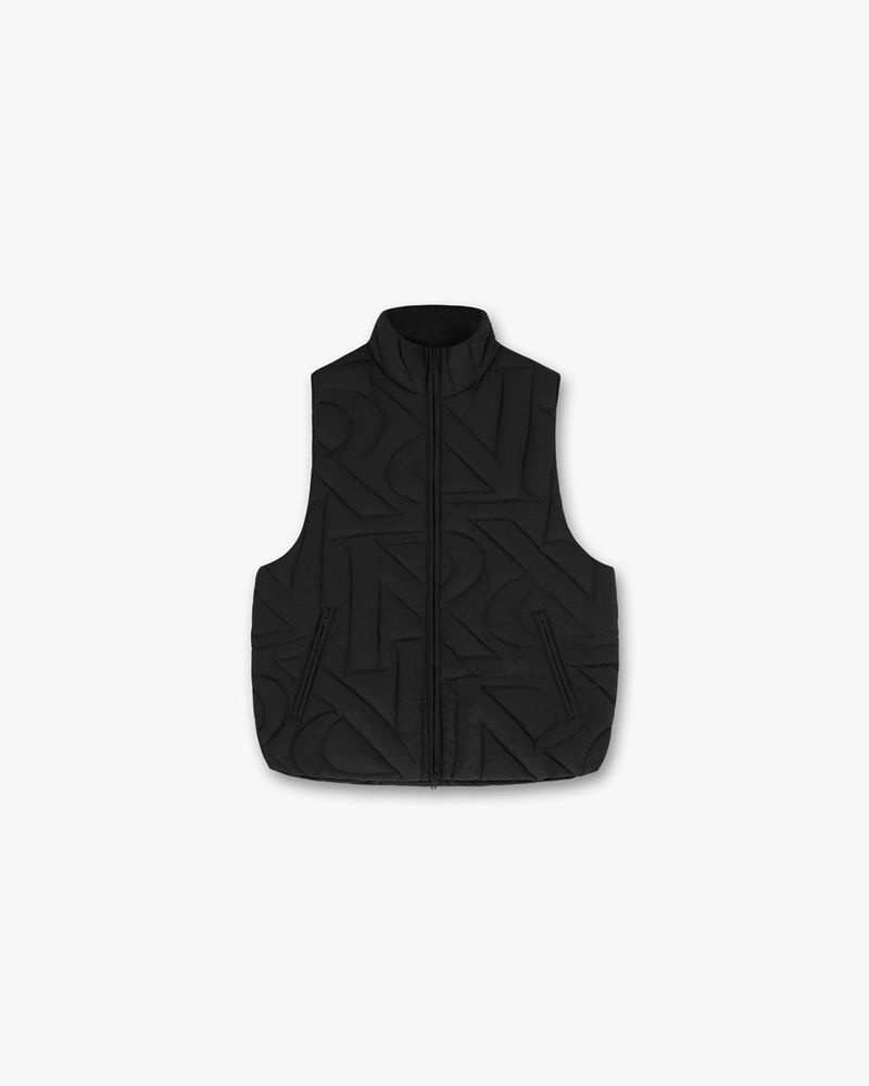 Men\'s Represent Initial Vest Black | UK-VBSNC4720