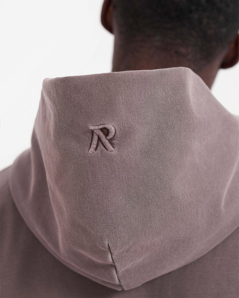 Men's Represent Initial Zip Hoodie Taupe | UK-WEPRB1936