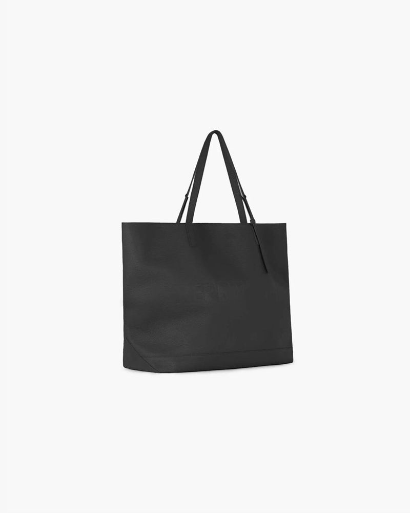 Men's Represent Leather Tote Bag Black | UK-ZETJL3459