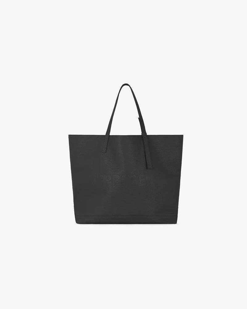 Men\'s Represent Leather Tote Bag Black | UK-ZETJL3459