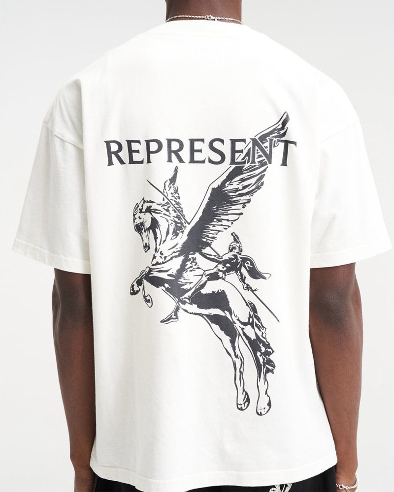 Men's Represent Mascot T-Shirt White | UK-EFZKA3624