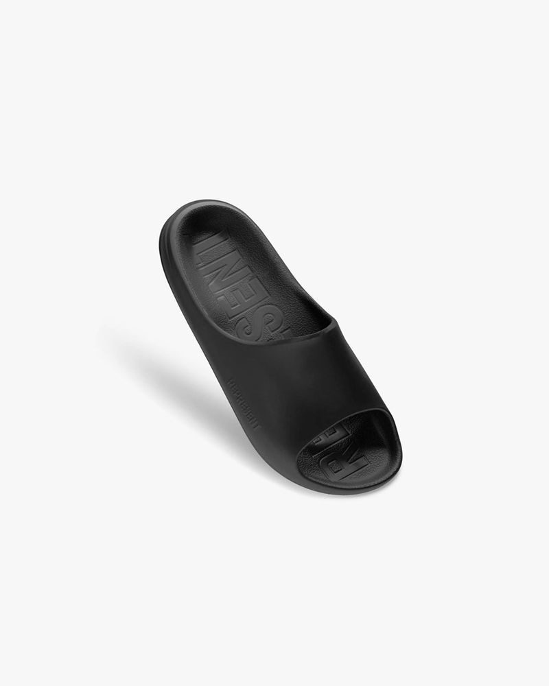 Men's Represent Matte Finish Slides Black | UK-URCPI2638