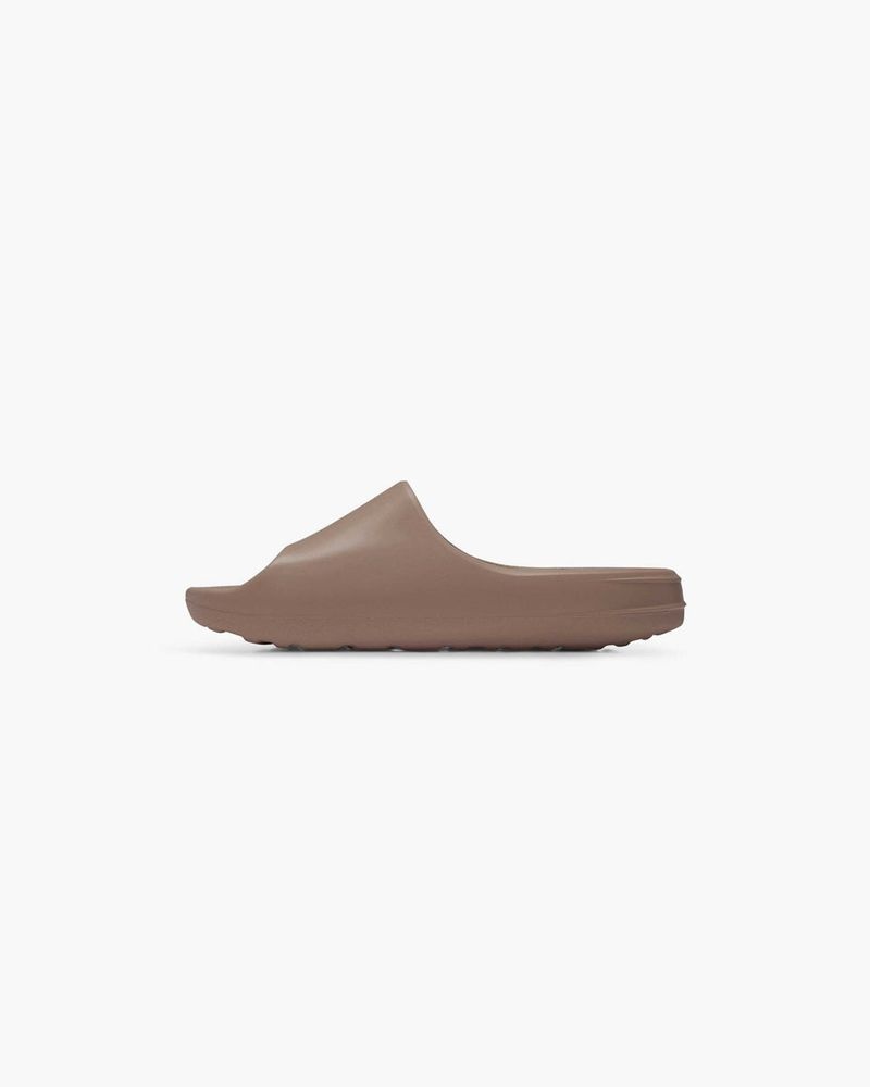 Men's Represent Matte Finish Slides Taupe | UK-NVYEO8634