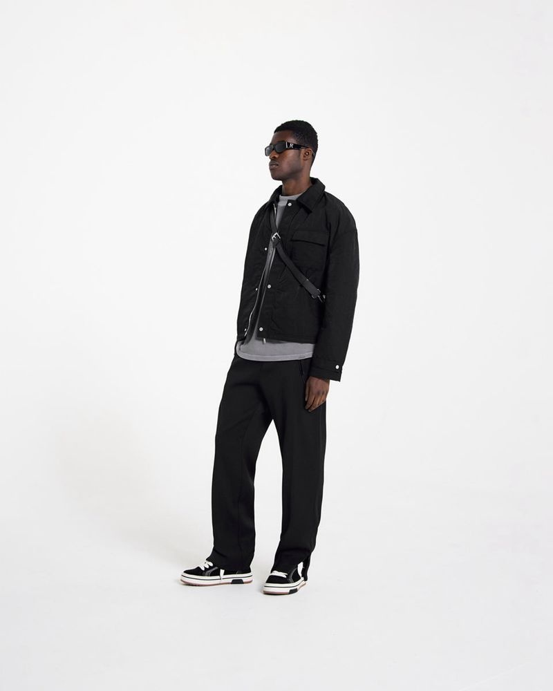 Men's Represent Nylon Smart Jacket Black | UK-ZEXRQ8206