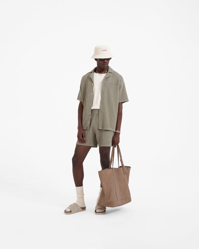 Men's Represent Ottoman Shorts Khaki | UK-GDZRL0413