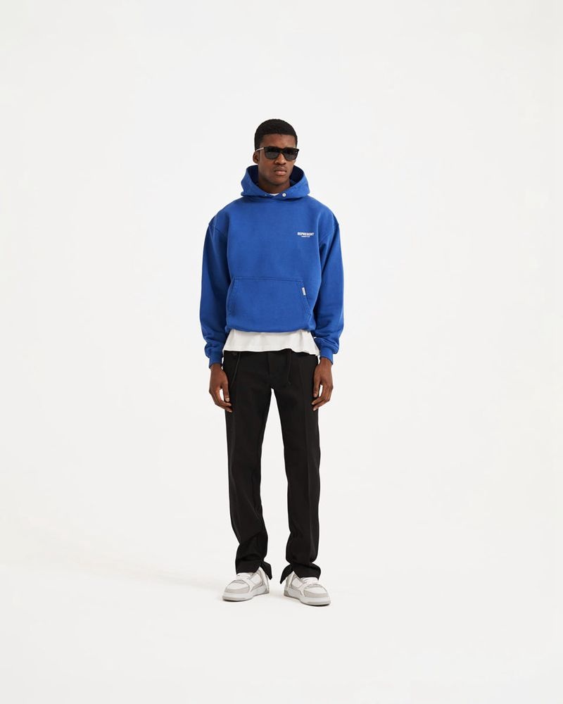 Men's Represent Owners Club Hoodie Blue | UK-LDESU0612