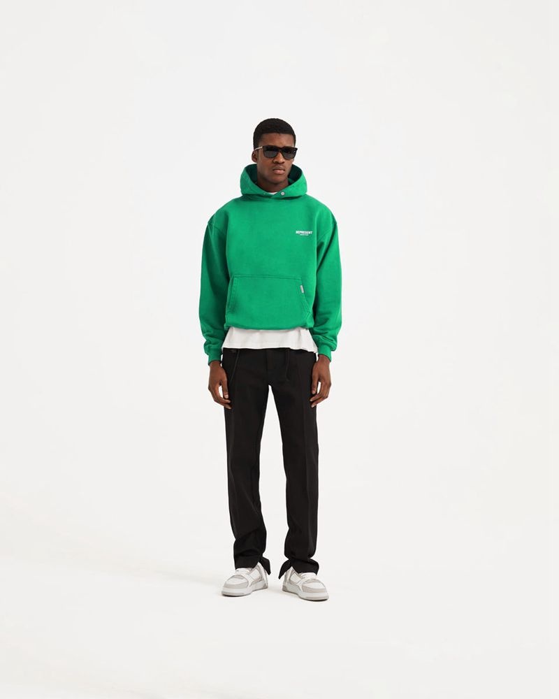 Men's Represent Owners Club Hoodie Green | UK-EIJAB7263