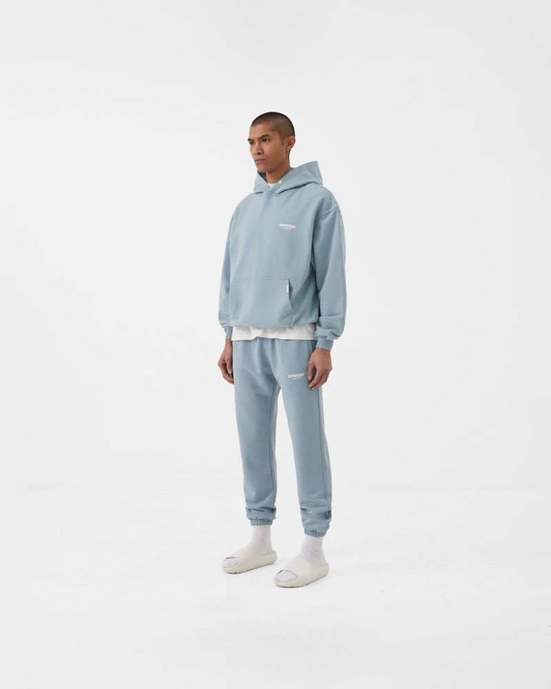 Men's Represent Owners Club Hoodie Light Blue | UK-XBOJN2389