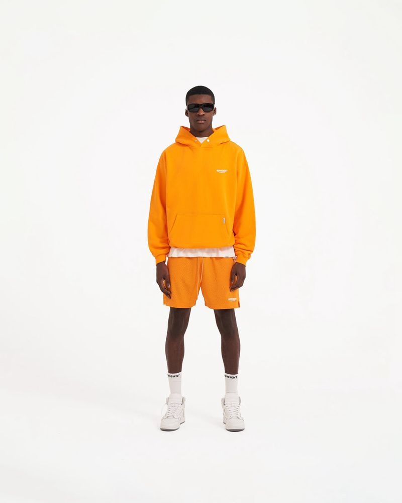 Men's Represent Owners Club Hoodie Orange | UK-AUQZG7091