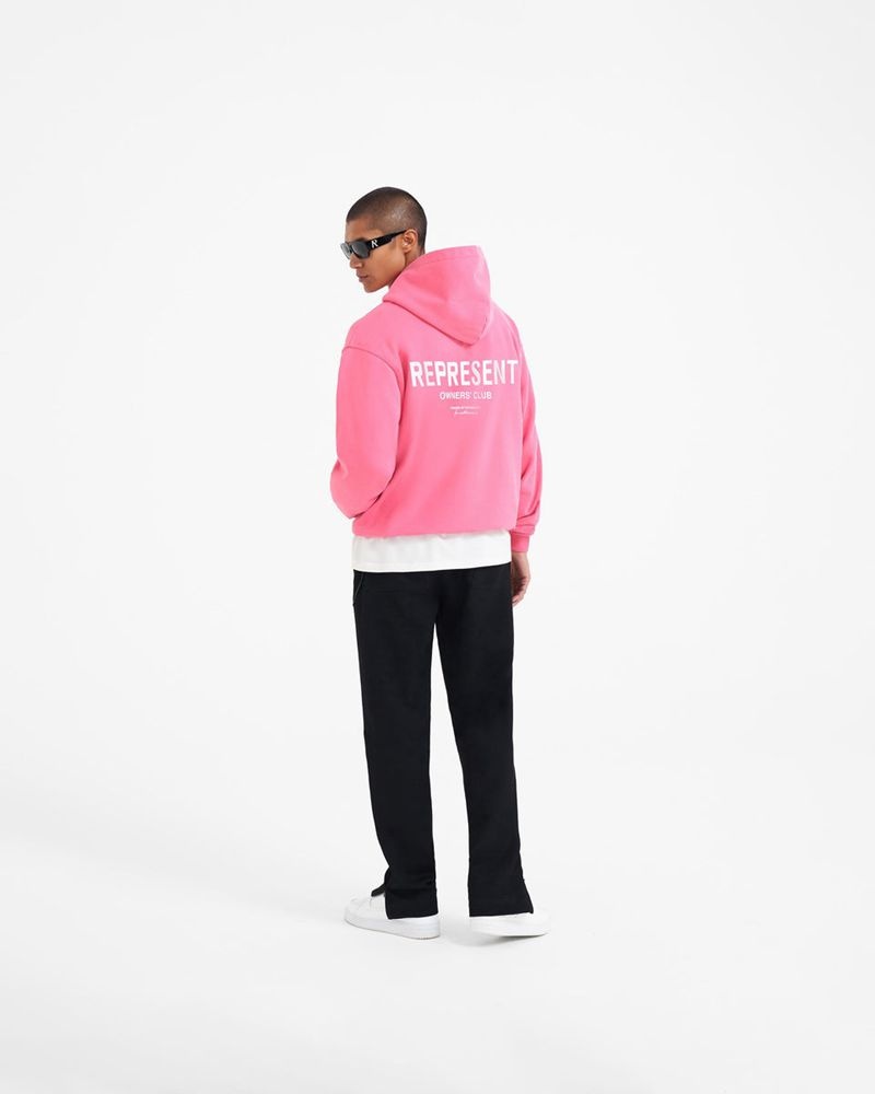 Men's Represent Owners Club Hoodie Pink | UK-DGONW3782