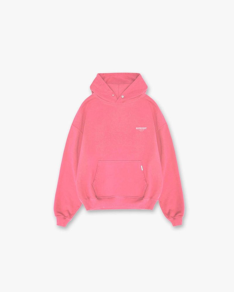 Men\'s Represent Owners Club Hoodie Pink | UK-DGONW3782