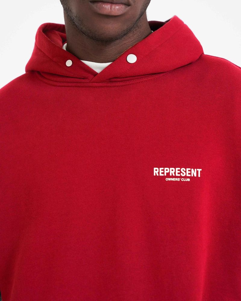 Men's Represent Owners Club Hoodie Red | UK-AJPTN2104