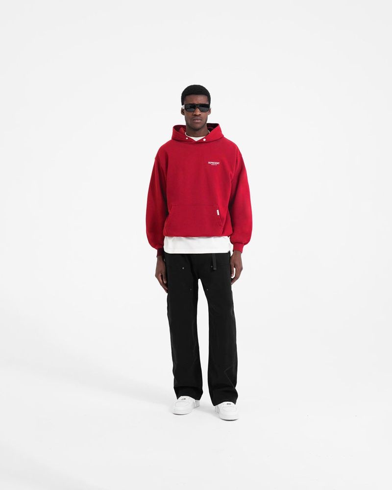 Men's Represent Owners Club Hoodie Red | UK-AJPTN2104