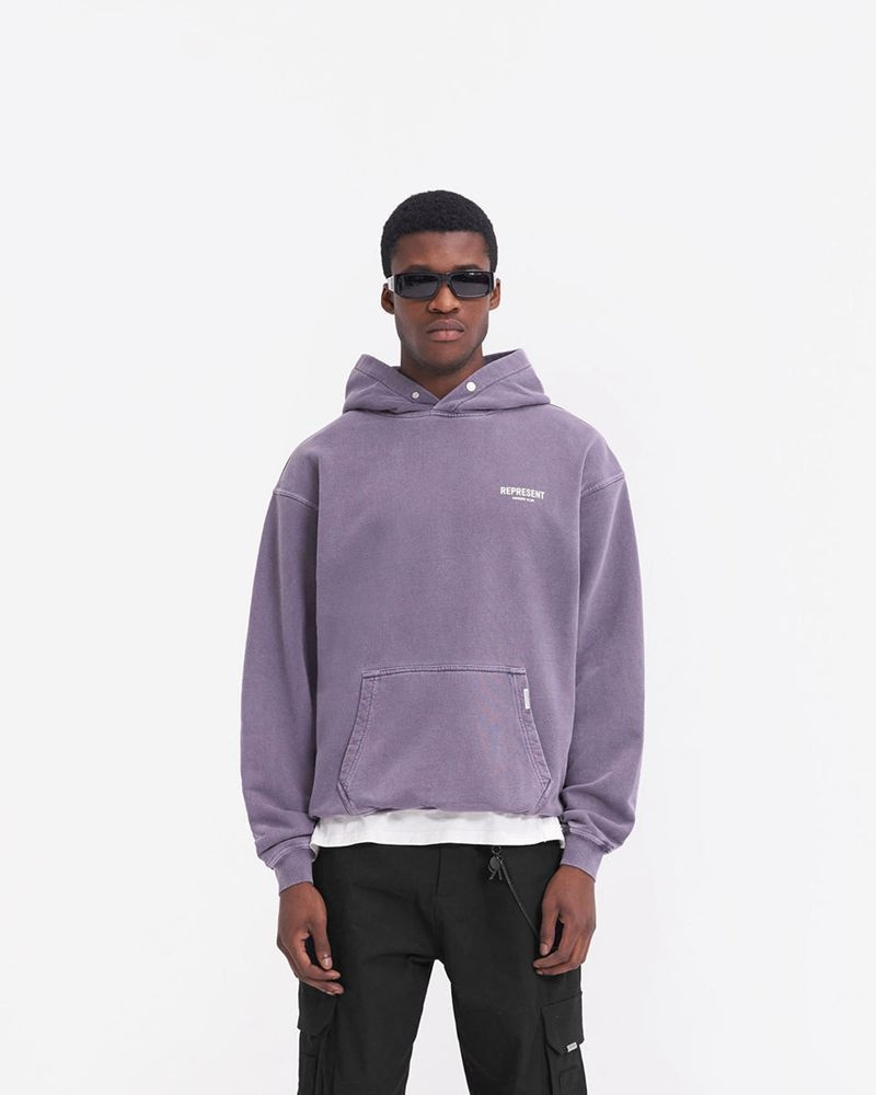 Men's Represent Owners Club Hoodie Violet | UK-YNTBV6782