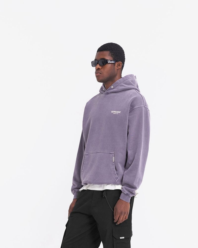 Men's Represent Owners Club Hoodie Violet | UK-YNTBV6782