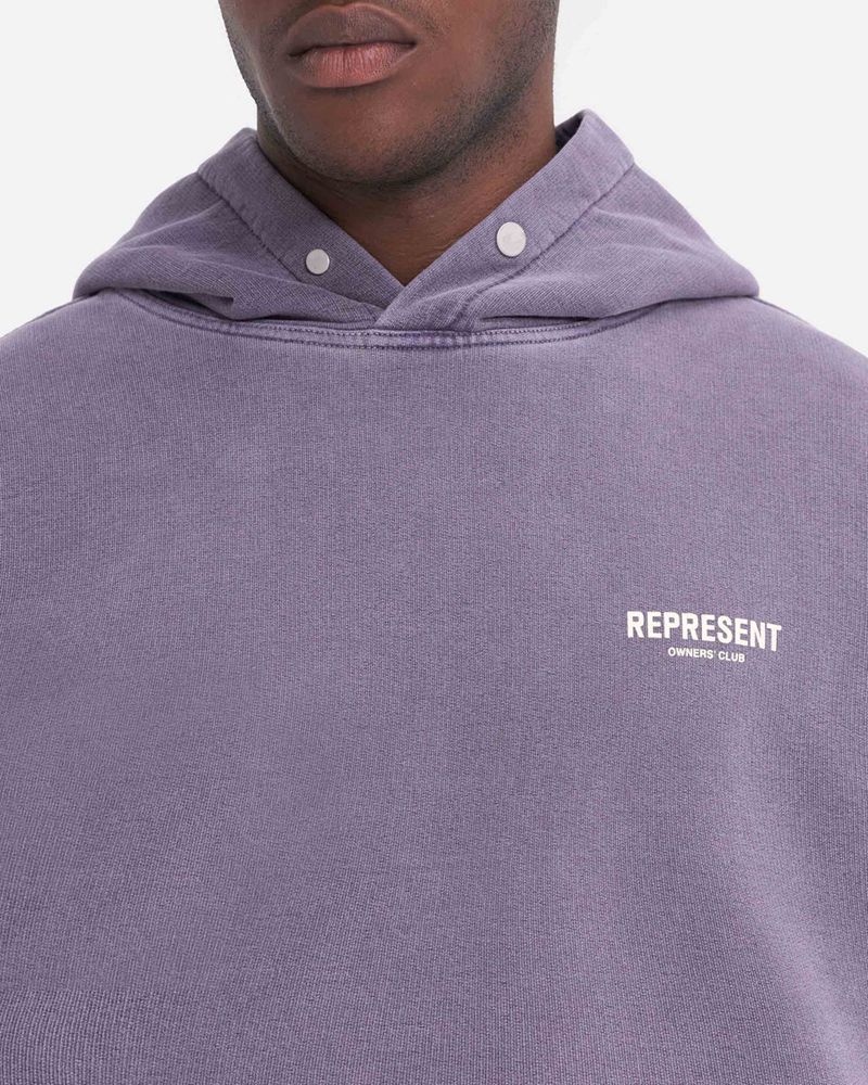 Men's Represent Owners Club Hoodie Violet | UK-YNTBV6782