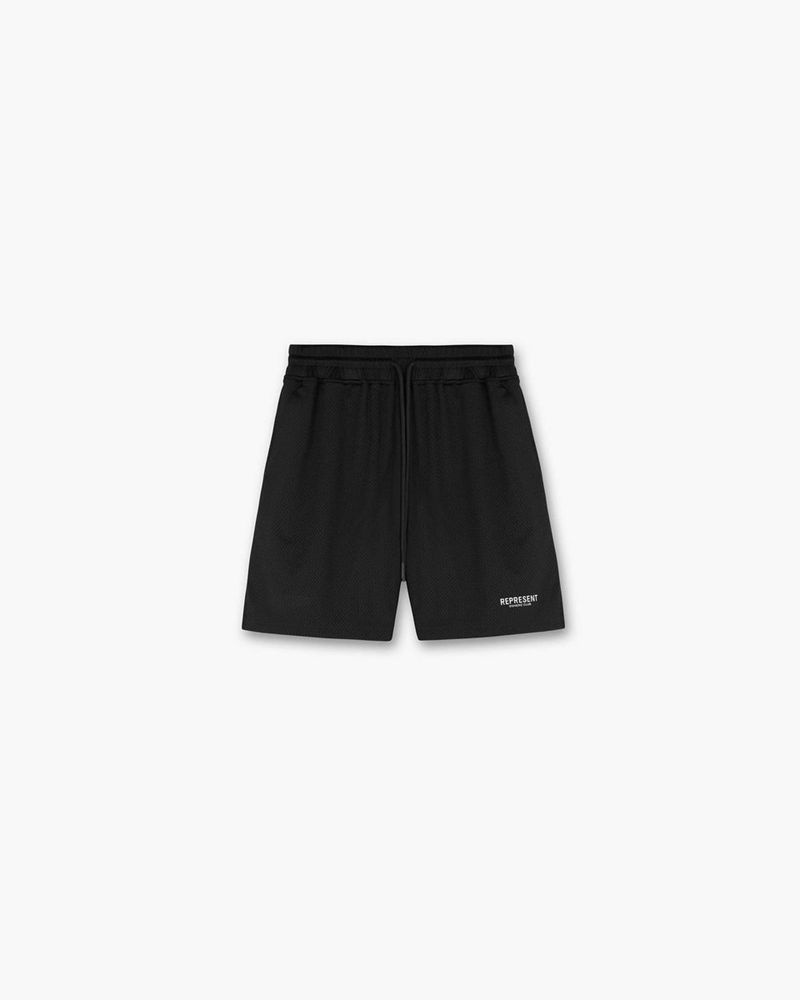 Men\'s Represent Owners Club Mesh Shorts Black | UK-HSDIJ9184