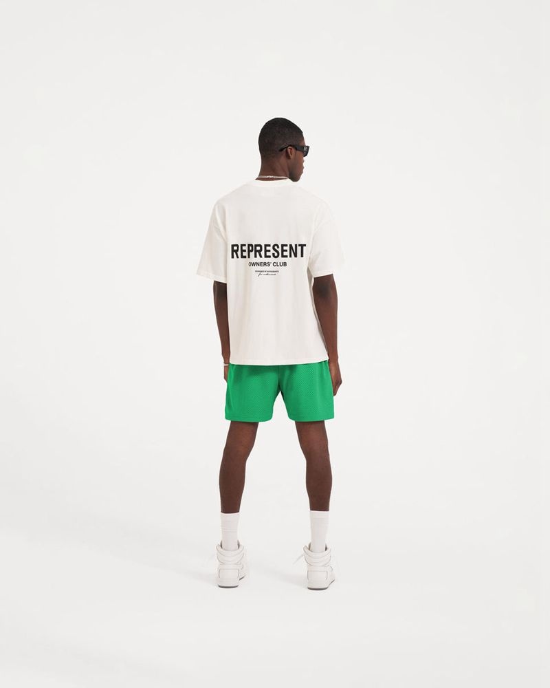 Men's Represent Owners Club Mesh Shorts Green | UK-SWIZY9547