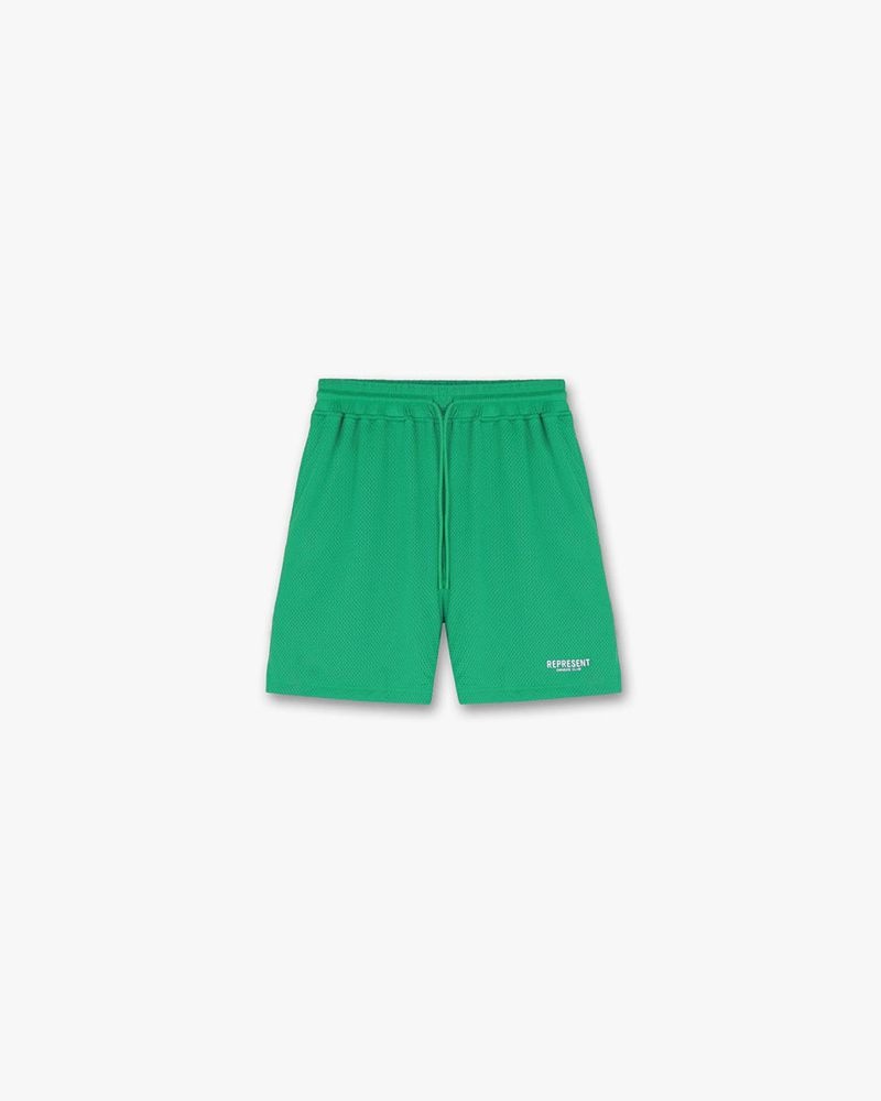 Men\'s Represent Owners Club Mesh Shorts Green | UK-SWIZY9547