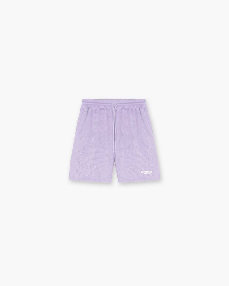 Men\'s Represent Owners Club Mesh Shorts Lilac | UK-PKGYM6307