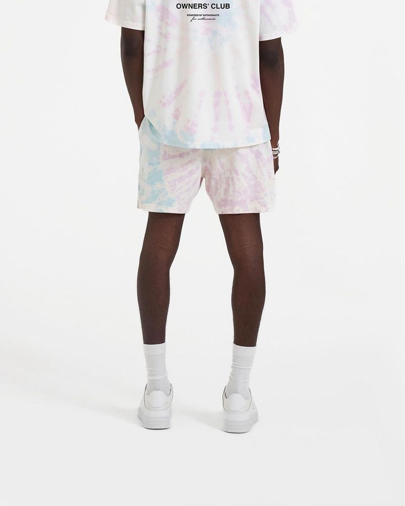 Men's Represent Owners Club Mesh Shorts Light Blue / Light Pink | UK-EQCXW6795