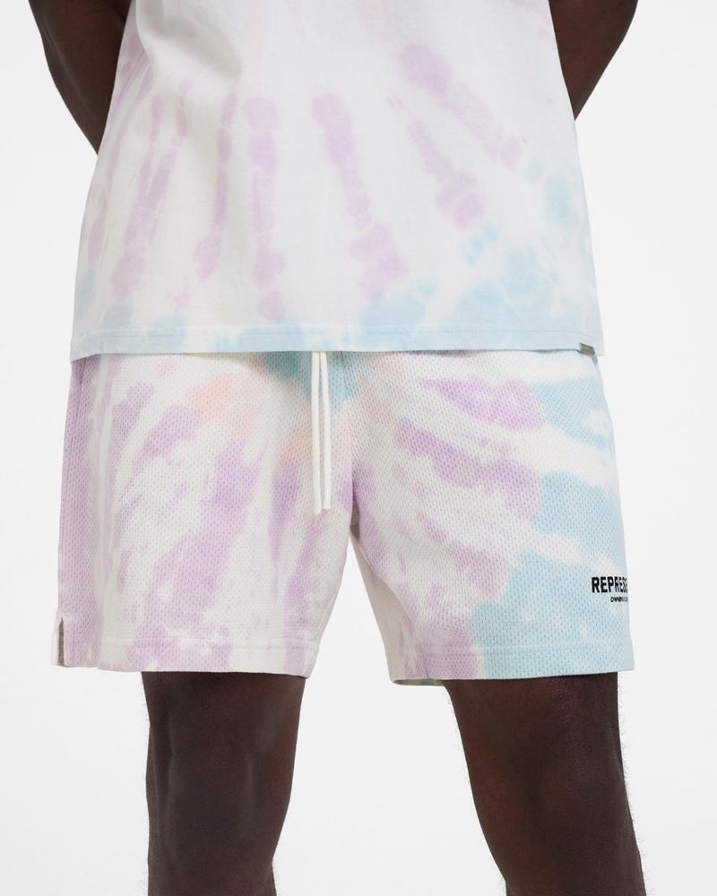 Men's Represent Owners Club Mesh Shorts Light Blue / Light Pink | UK-EQCXW6795