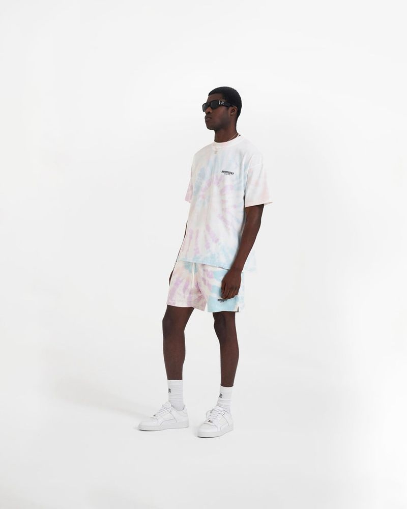 Men's Represent Owners Club Mesh Shorts Light Blue / Light Pink | UK-EQCXW6795