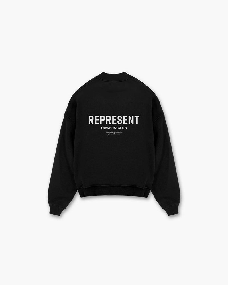 Men's Represent Owners Club Sweater Black | UK-YHDKF0597