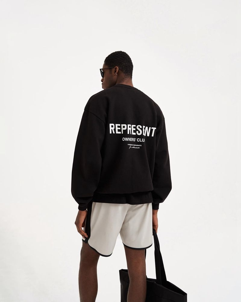 Men's Represent Owners Club Sweater Black | UK-YHDKF0597