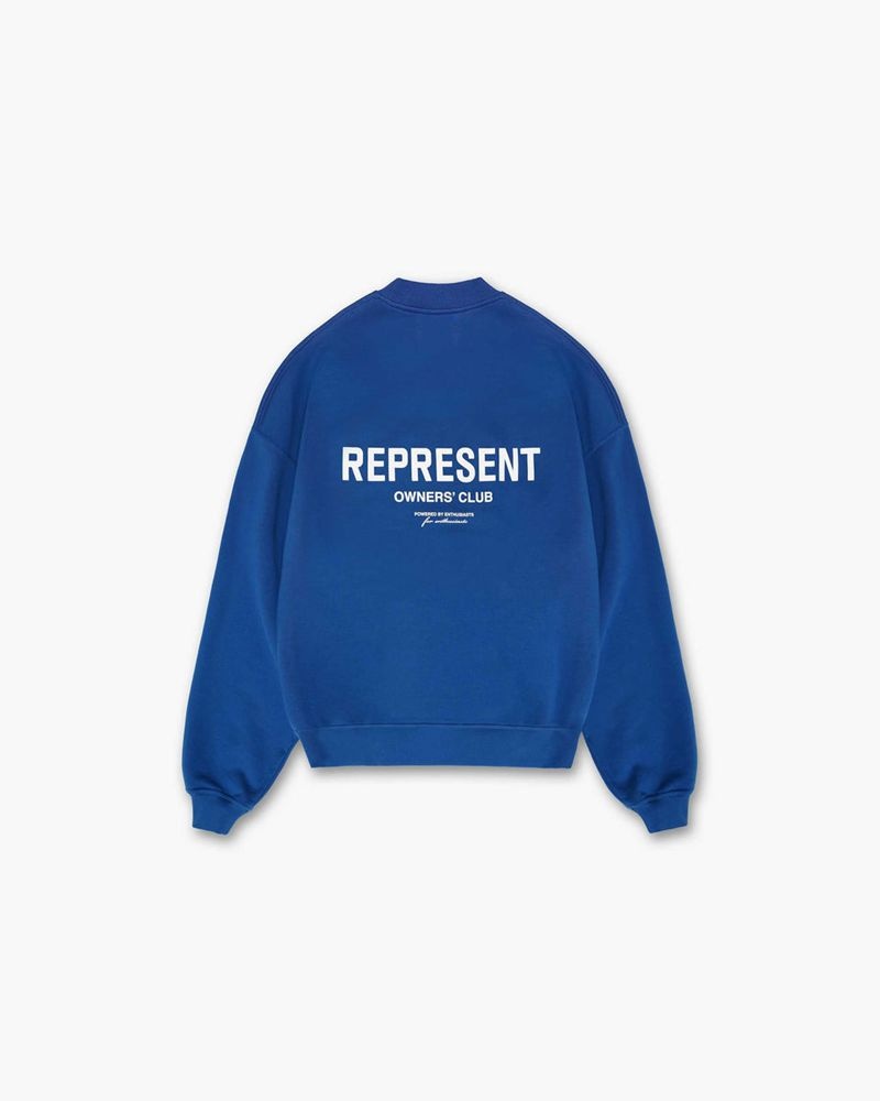 Men's Represent Owners Club Sweater Blue | UK-KXLYA7385